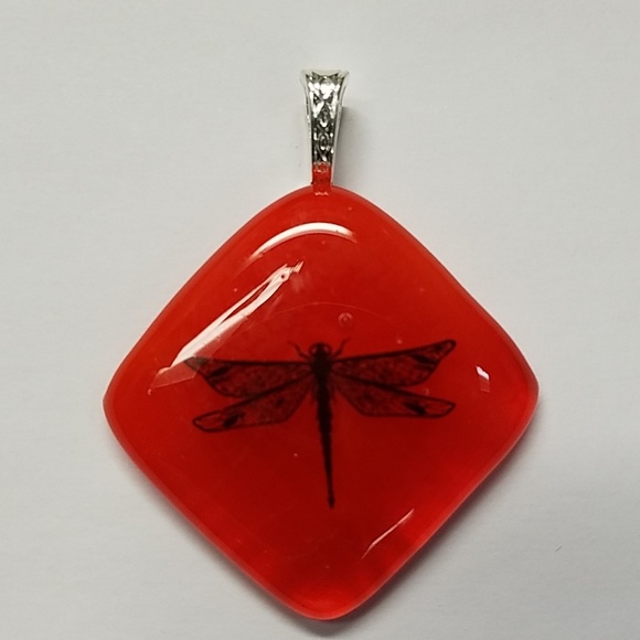 Stained Glass Soul on Facebook Jewelry - Fused Glass Dragonfly